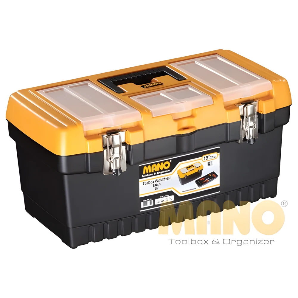 Toolbox with Metal Latch 16" - MANO