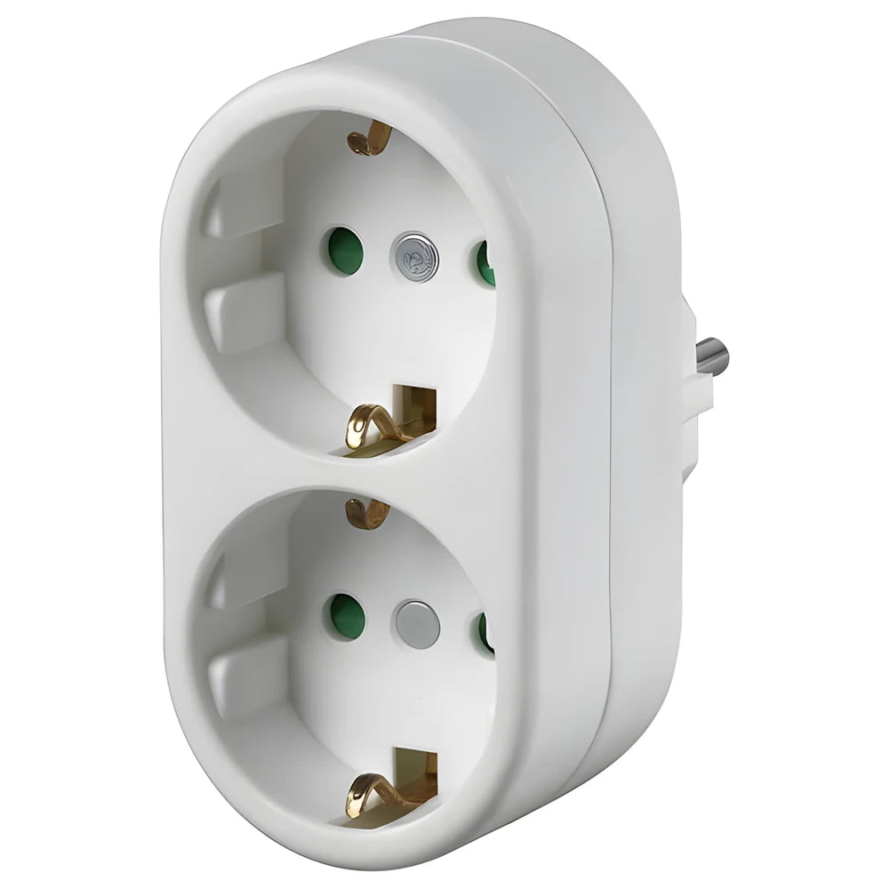 Earthed Adapter Plug 2-Way - Brennenstuhl