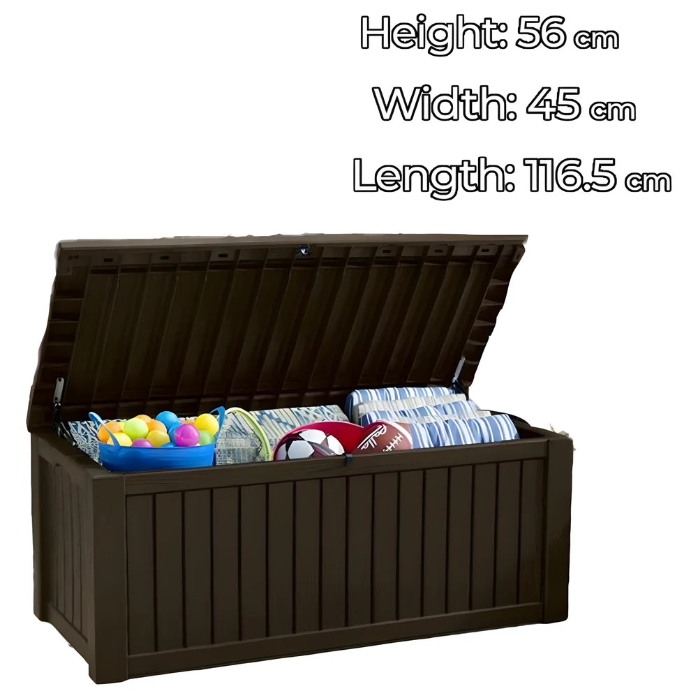 Cedargrain Deck Storage Box 270L - Cosmoplast