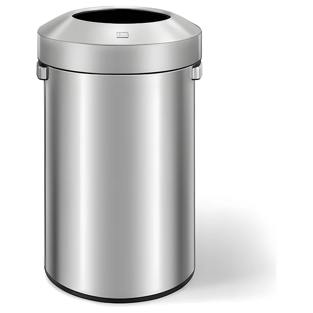 Round Open Stainless Steel Trash Bin 60L - EKO