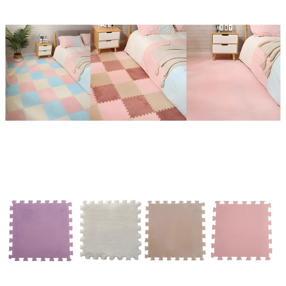 Plush Interlocking Foam Floor Mat 4pcs
