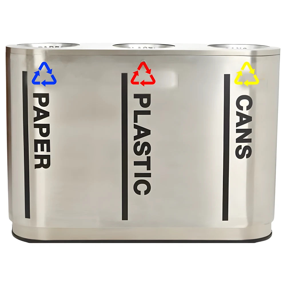 3-Compartment Recycling Bin 3x60L