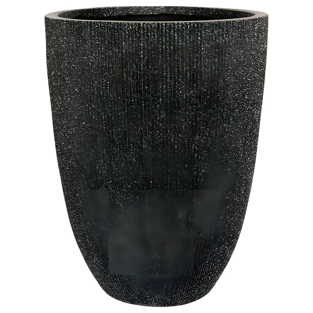 Nature Ridged Vase Black