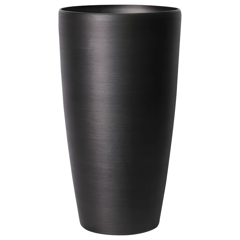 Contemporary Round Planter Obsidian Grey