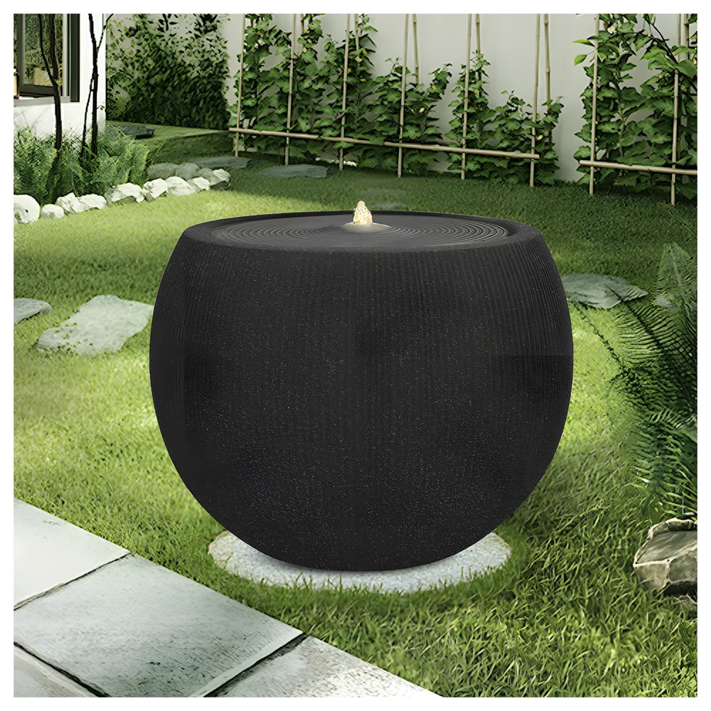 Stone Lite Water Fountain Black
