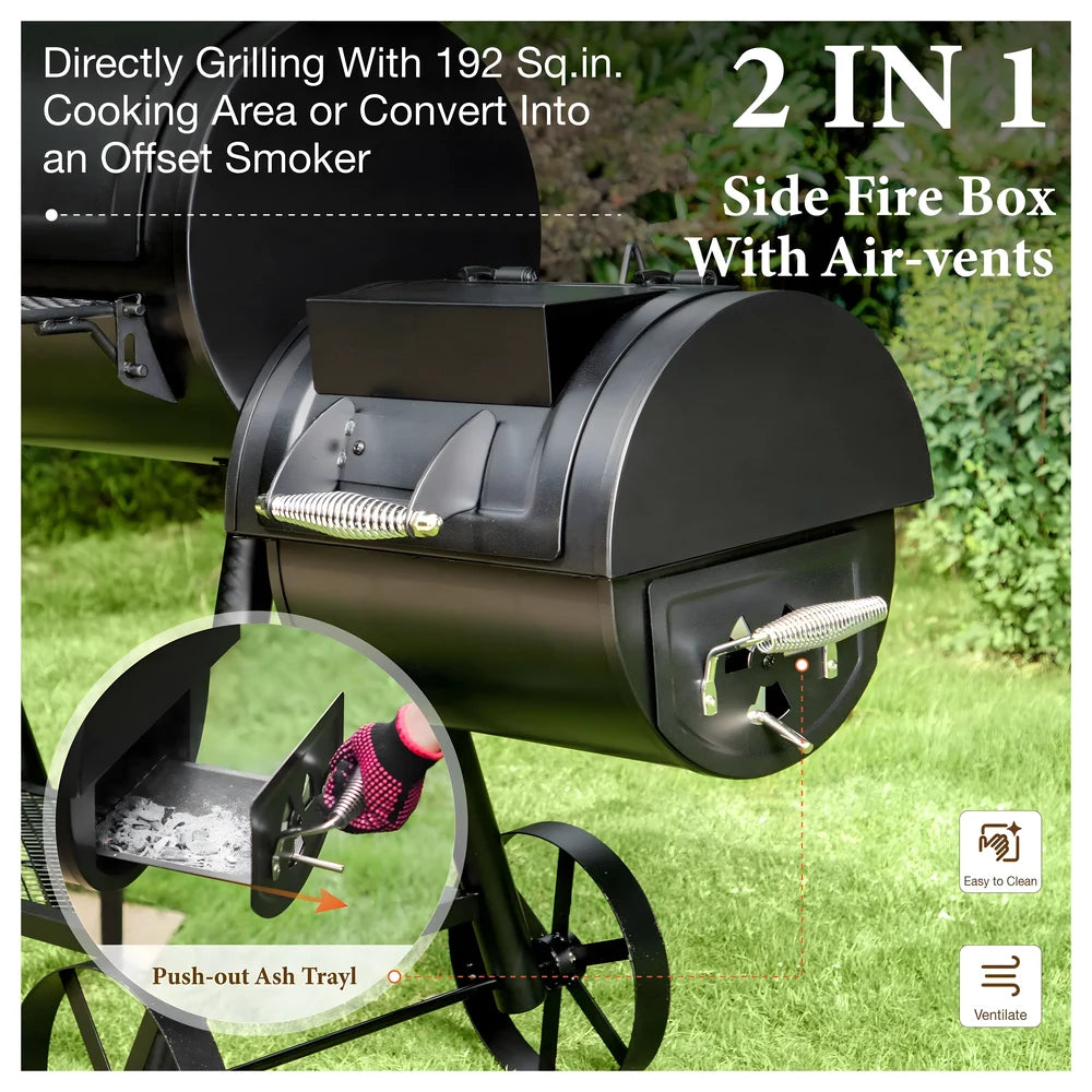 Charcoal Grill with Offset Smoker