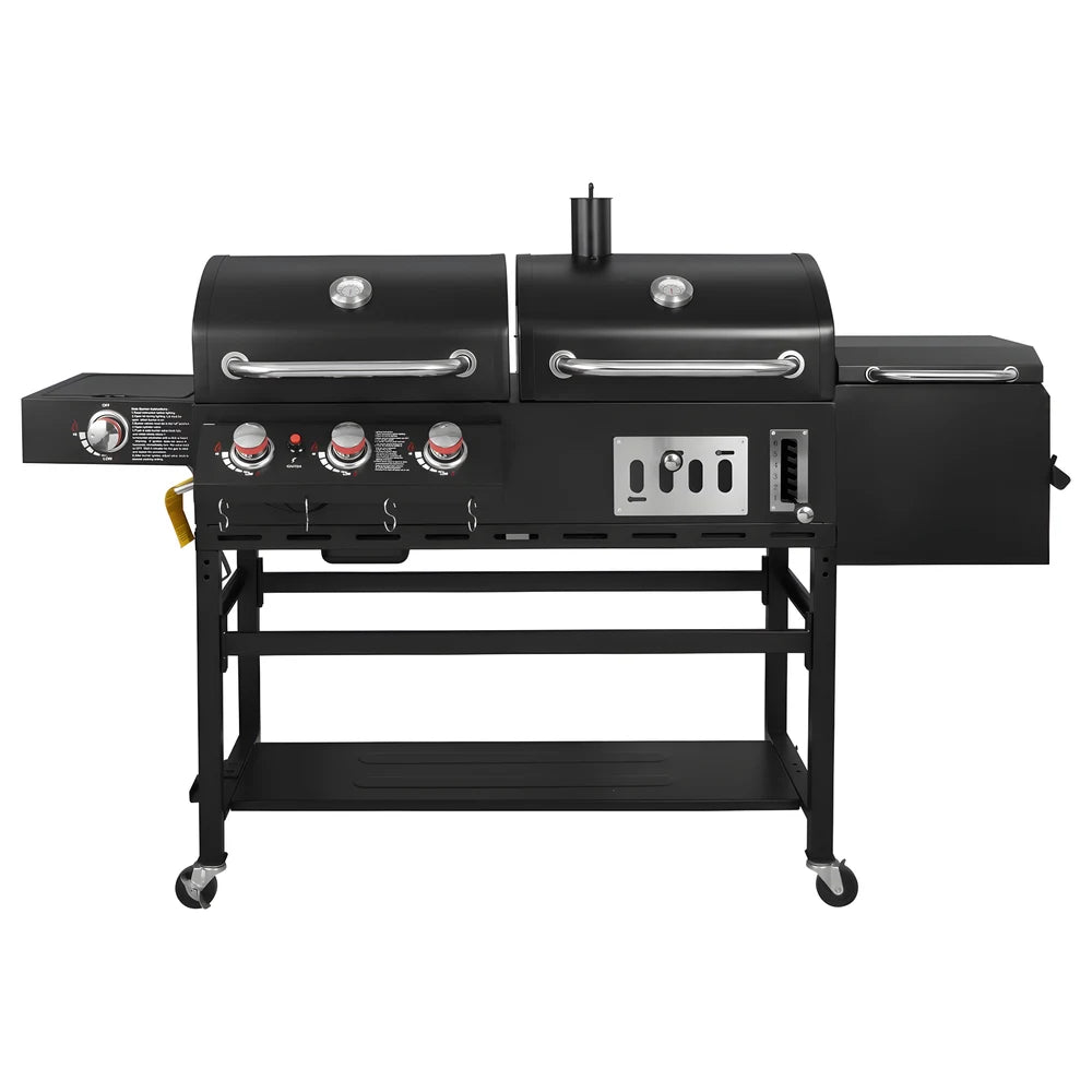 3-Burner Gas & Charcoal Combo Grill