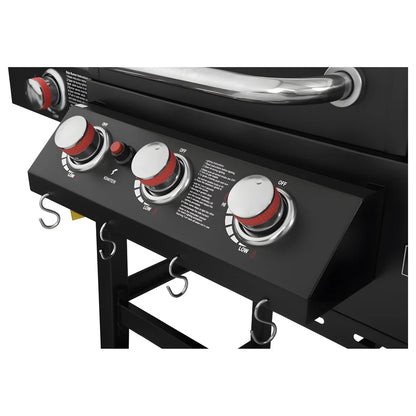3-Burner Gas & Charcoal Combo Grill
