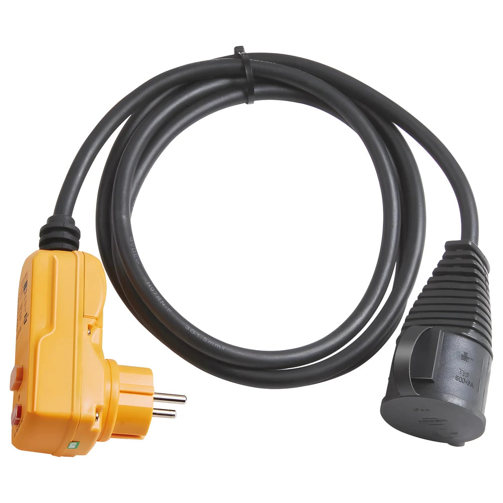وصلة كهرباء خارجية مع قاطع حماية RCD، 2 متر، IP44 - بريننشتول
