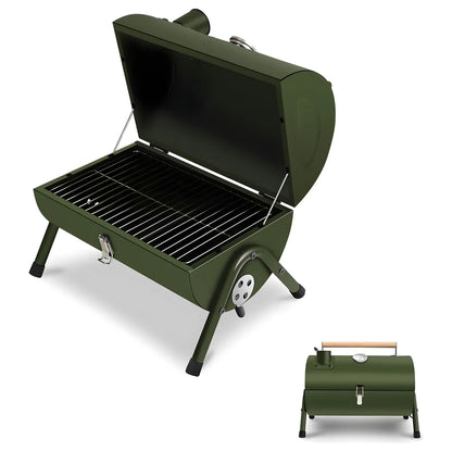 Portable Mini Charcoal Grill Green