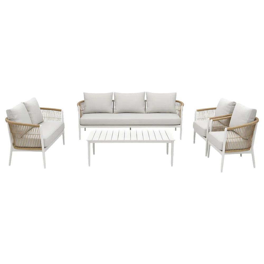7-Seater Aluminum Rattan Outdoor Sofa Set