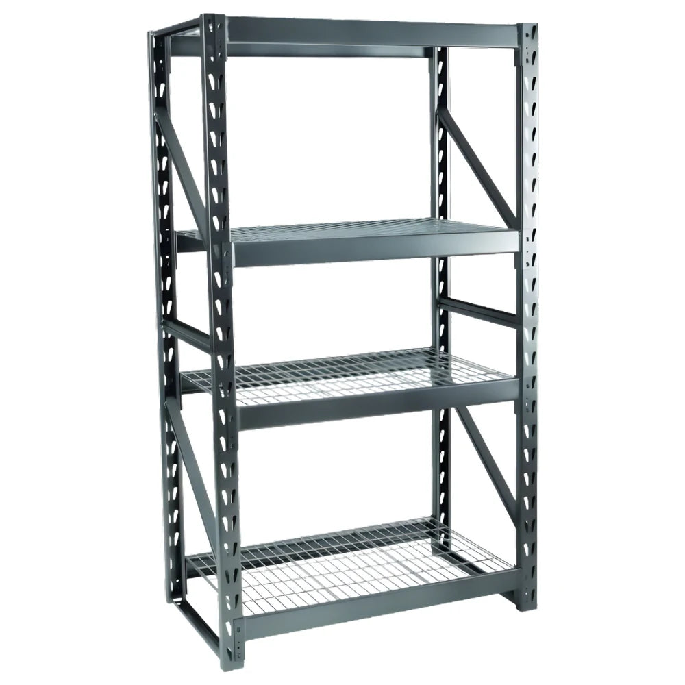 Split Level Metal Storage Rack 4 Tiers