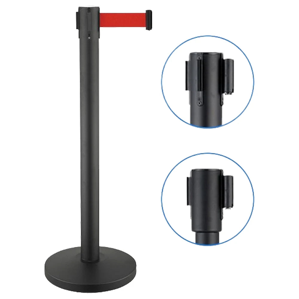 Retractable Queue Barrier Post 2m