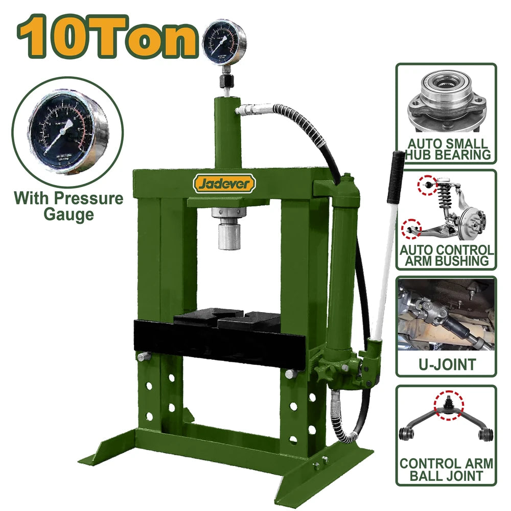 Hydraulic Shop Press 10ton - JADEVER