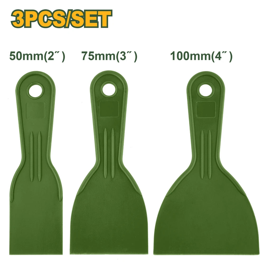 3-In-1 Plastic Putty Knife Set - JADEVER