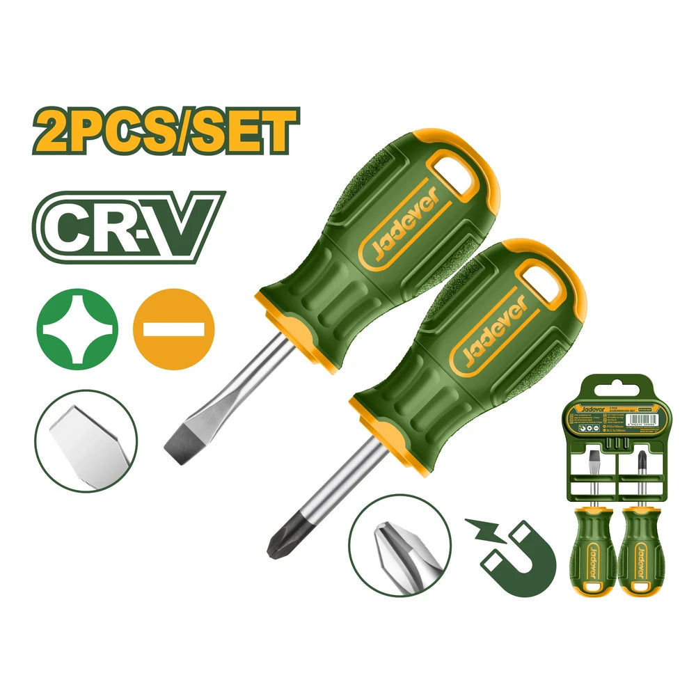 2 Pcs Screwdriver Set SL6.5 38mm - JADEVER