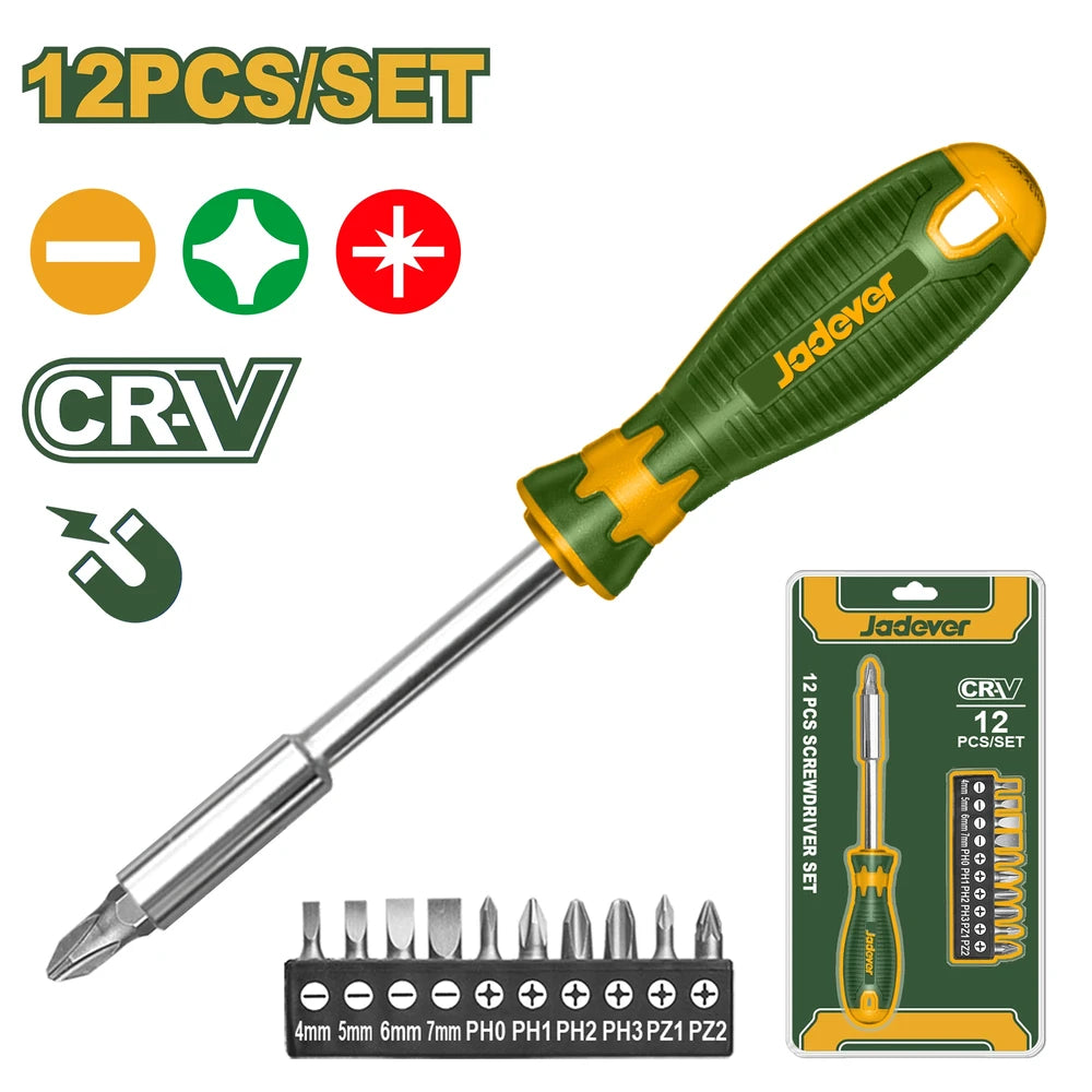 12 Pcs Screwdriver Bits Set - JADEVER