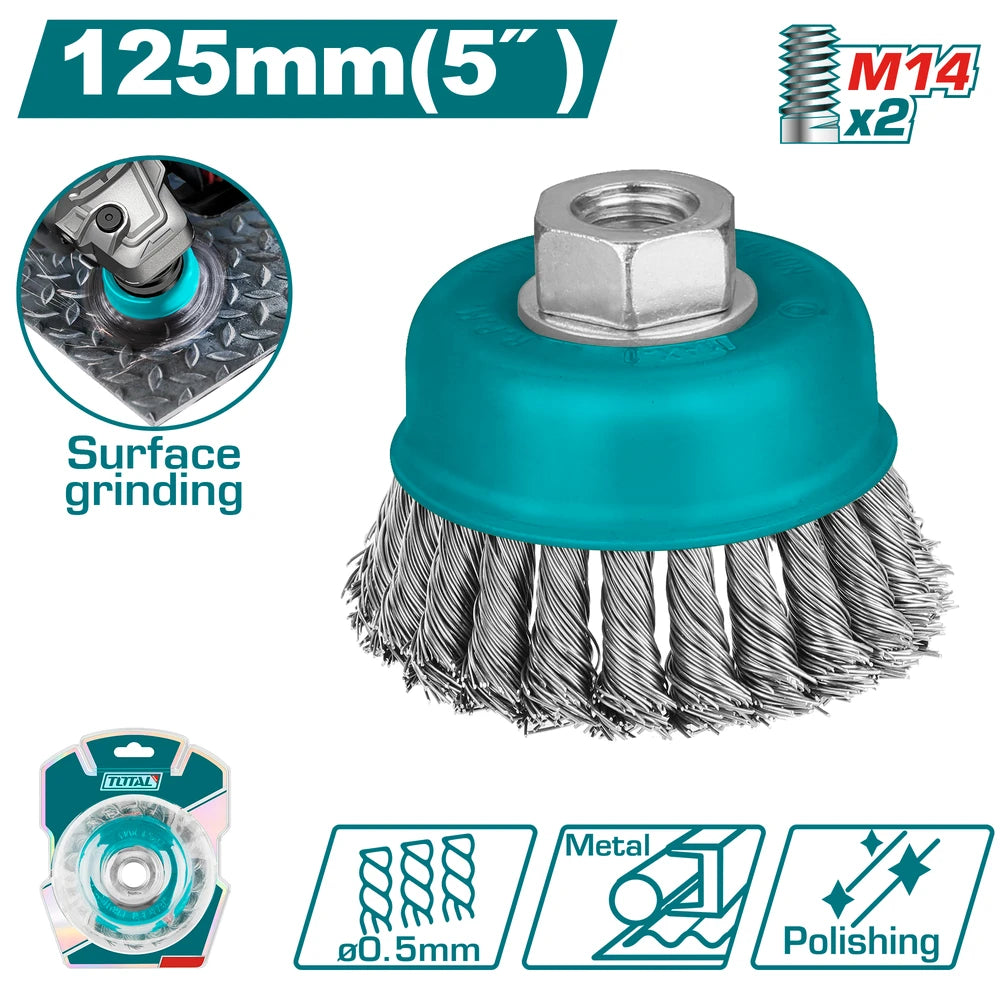 Wire Cup Brush 6500r/min 0.5mm - TOTAL