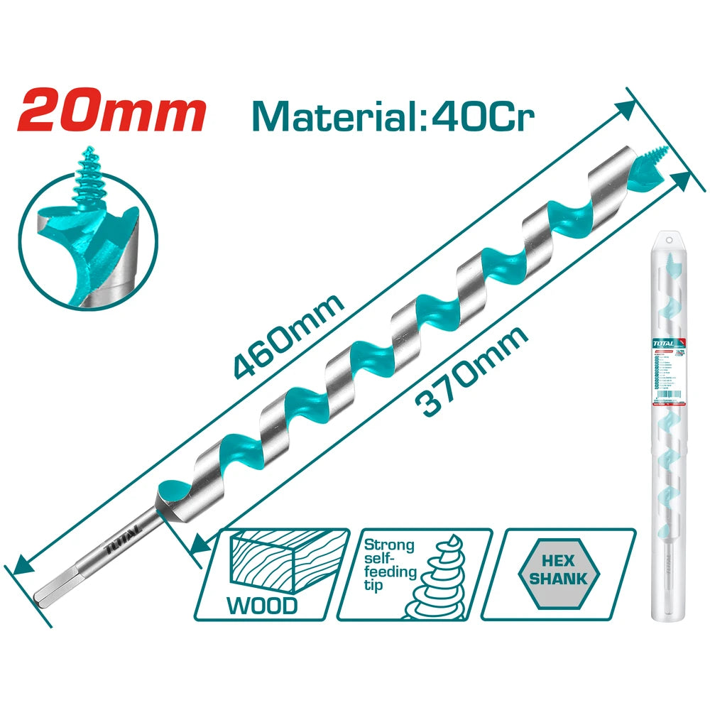 Auger Drill Bit 20mm - TOTAL