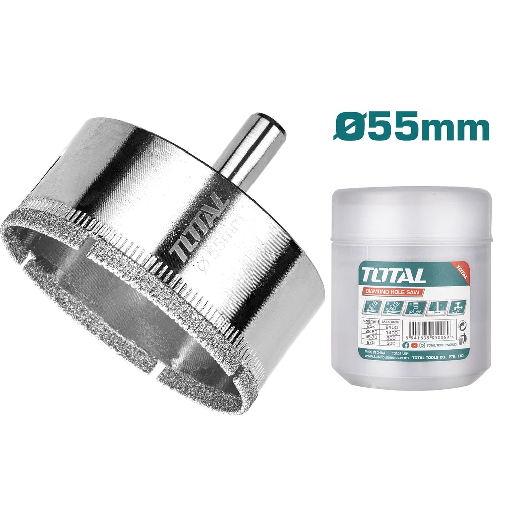 Diamond Hole Saw for Ceramic and Glass 55mm - TOTAL