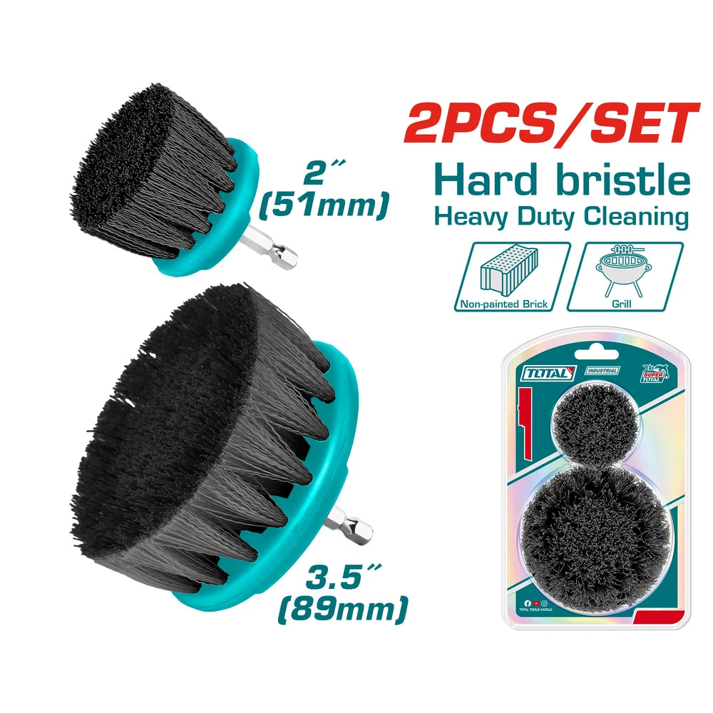 2 Pcs Hard Bristle Brush Set - TOTAL