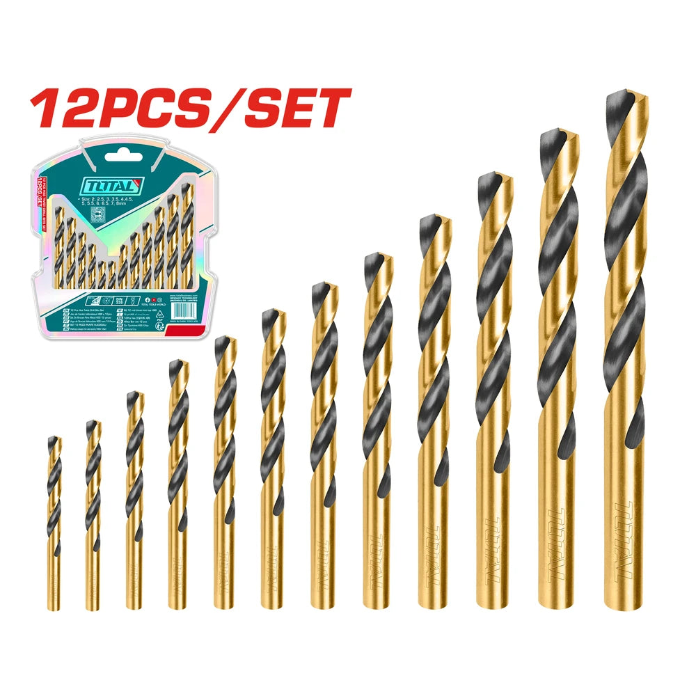 12 Pcs HSS Drill Bit - TOTAL