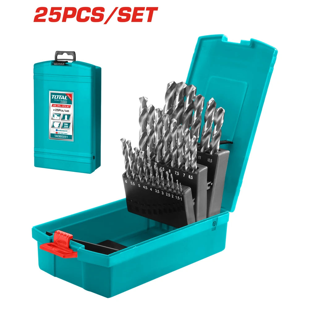 25Pcs HSS Drill Bits Set - TOTAL