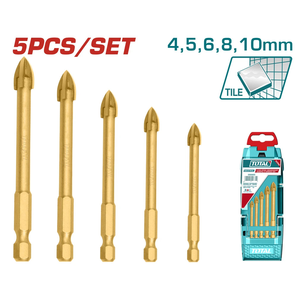 5 Pcs Glass Drill Bits - TOTAL