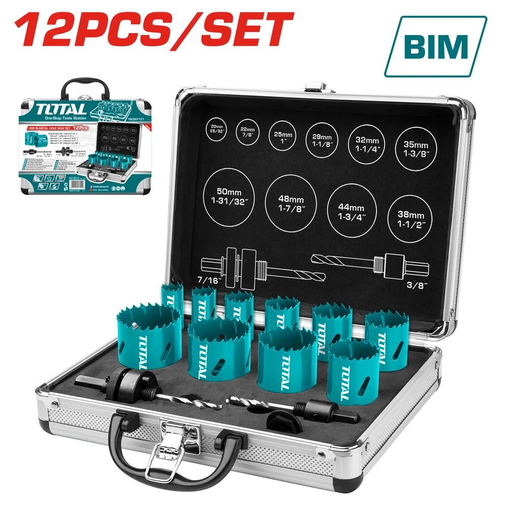 Bi-Metal Hole Saw Set - TOTAL