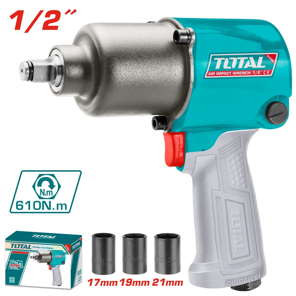 Air Impact Wrench 610Nm(450Ft-lb) - TOTAL