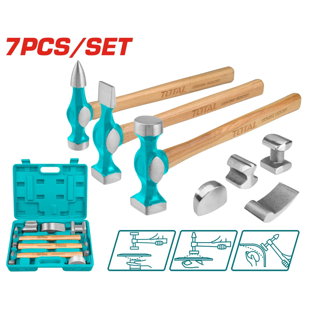 7 Pcs Body and Fender Hammer Set - TOTAL
