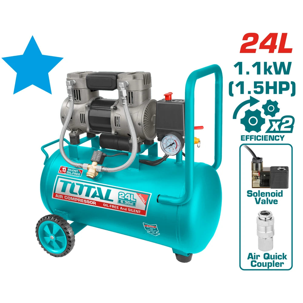 Air Compressor 1100W 24L(6.3Gal) - TOTAL