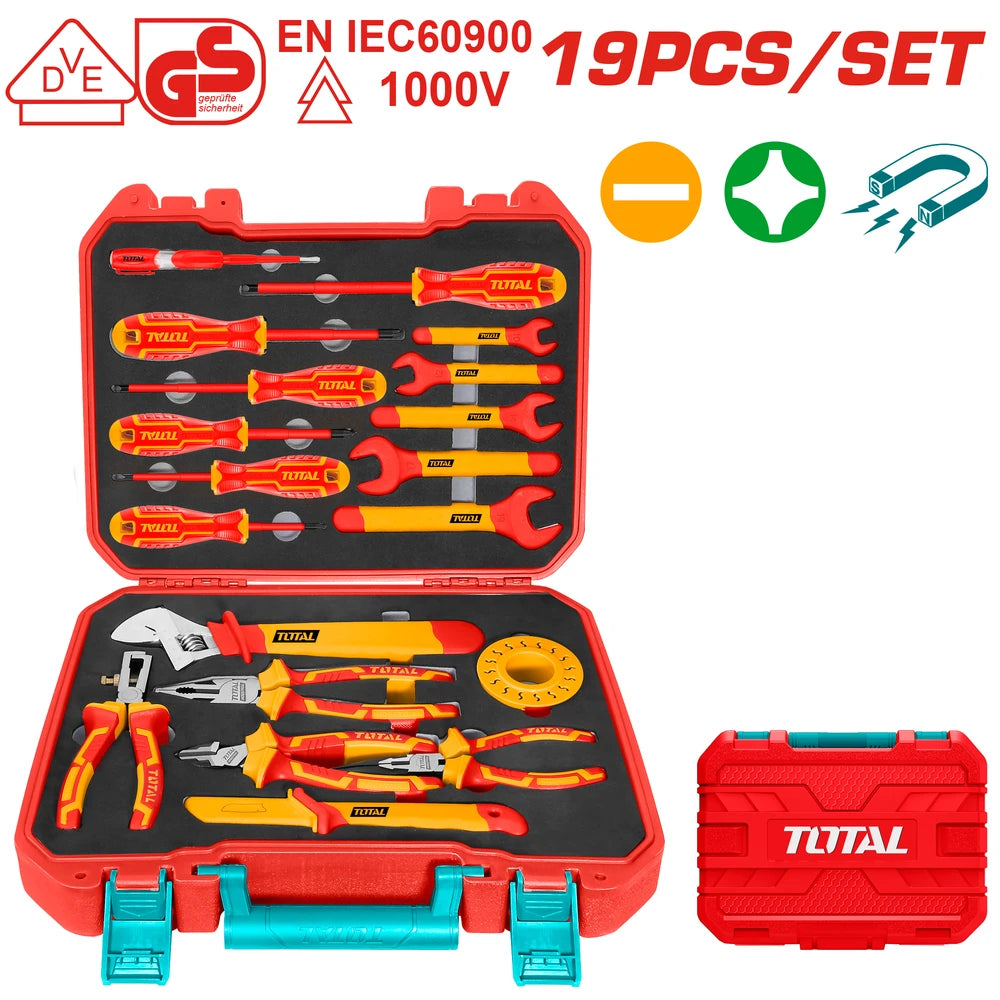 19 Pcs Insulated Hand Tools Set - TOTAL