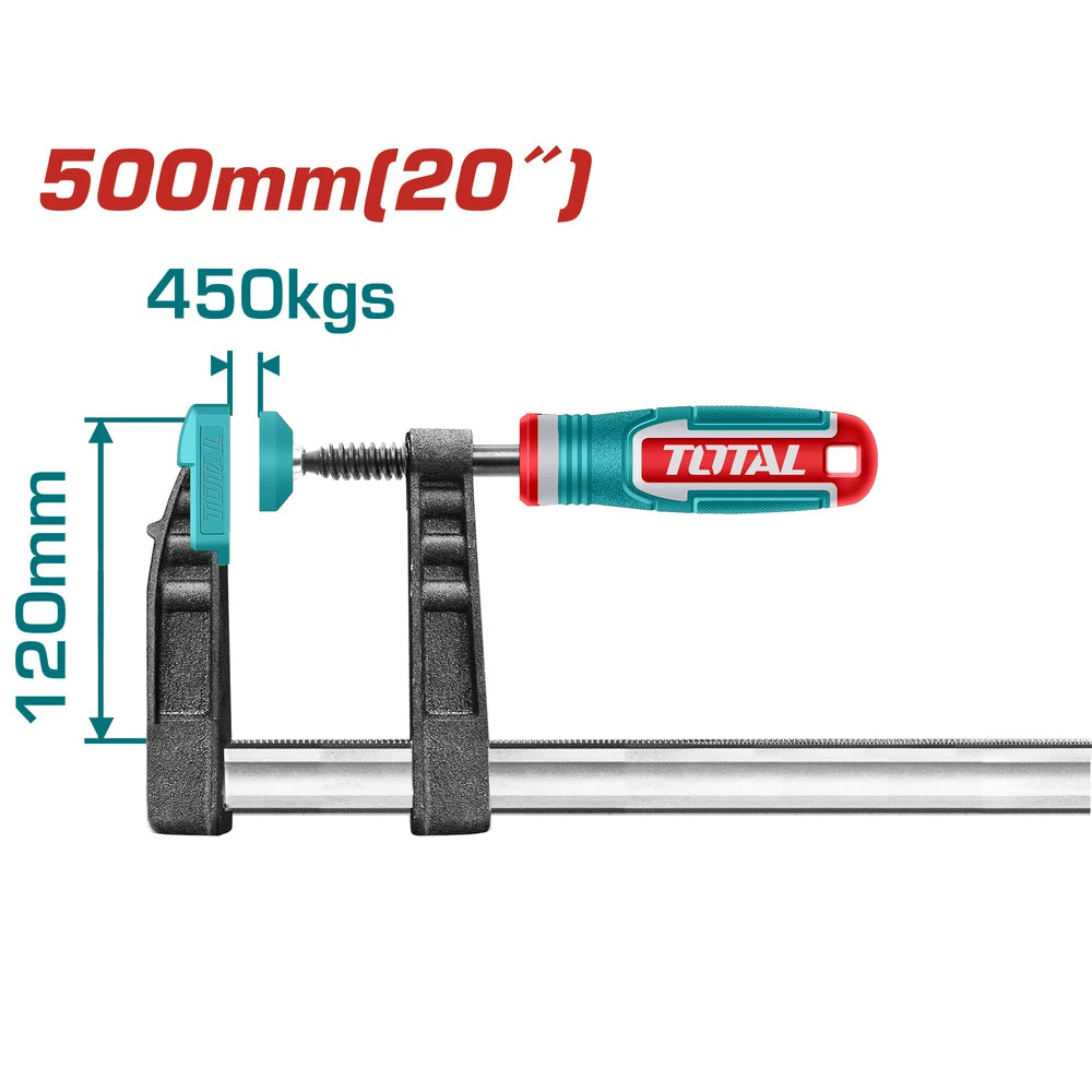 F Clamp with Plastic Handle 120x500mm - TOTAL