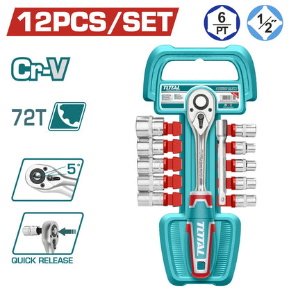 12 Pcs 1/2" Socket Set - TOTAL