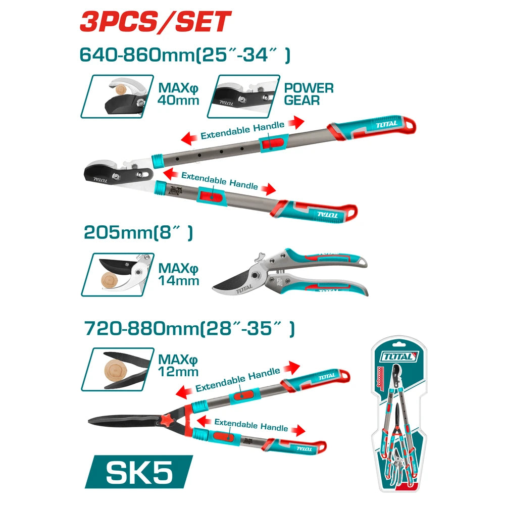 3 Pcs Garden Shears Set - TOTAL