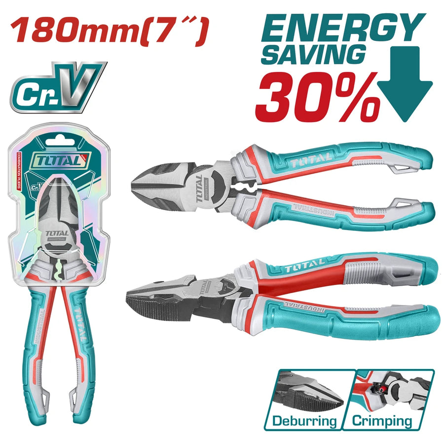 High Leverage Diagonal Cutting Pliers 7"/180mm - TOTAL