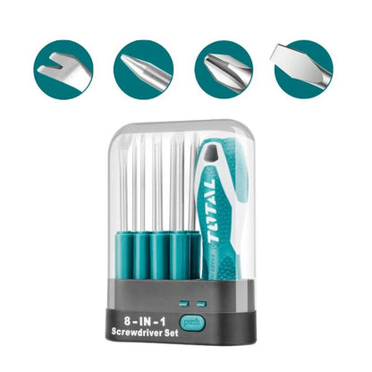 9 Pcs Interchangeable Screwdriver Set - TOTAL