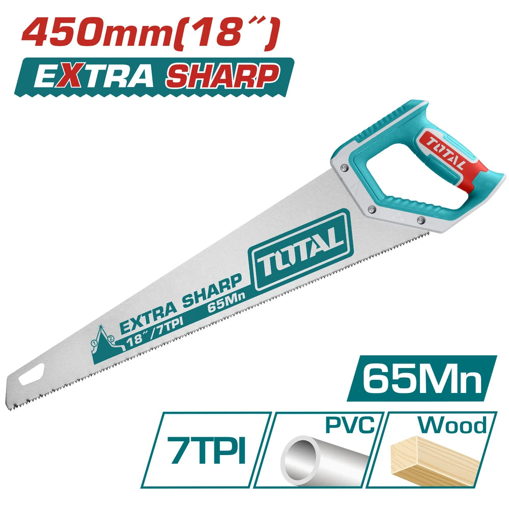 Hand Saw 450mm/18" 65Mn - TOTAL