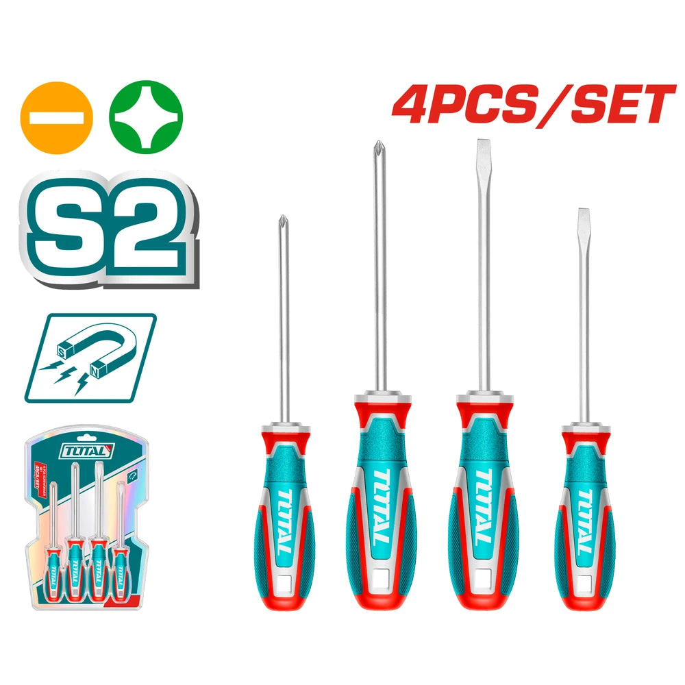 4 Pcs Screwdriver Set - TOTAL