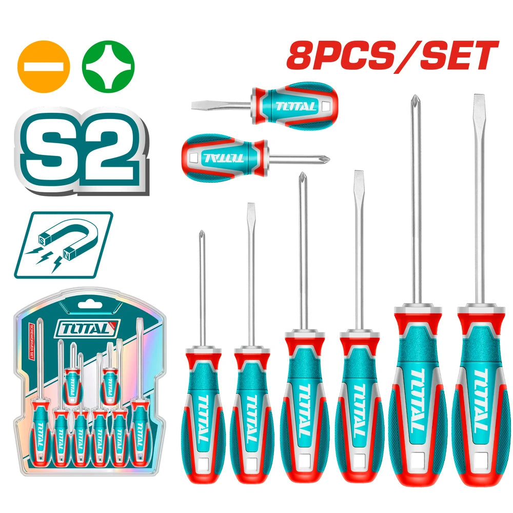 8 Pcs Screwdriver Set S2 - TOTAL