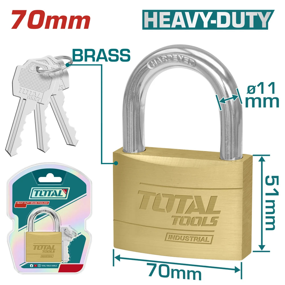 Heavy Duty Brass Padlock 542g - TOTAL