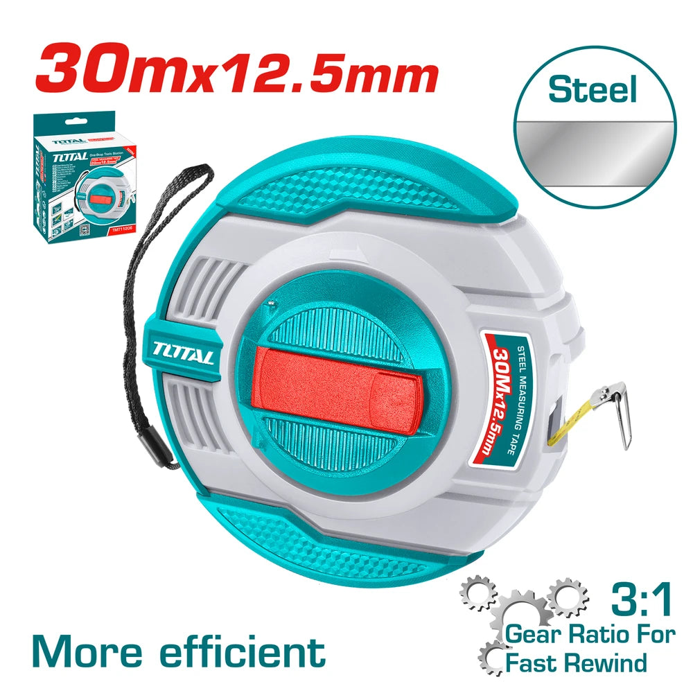 Steel Measuring Tape 30mx12.5mm - TOTAL