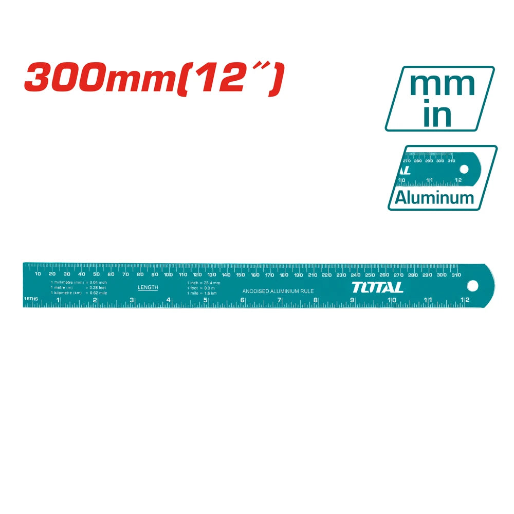 Aluminum Ruler 30cm - TOTAL