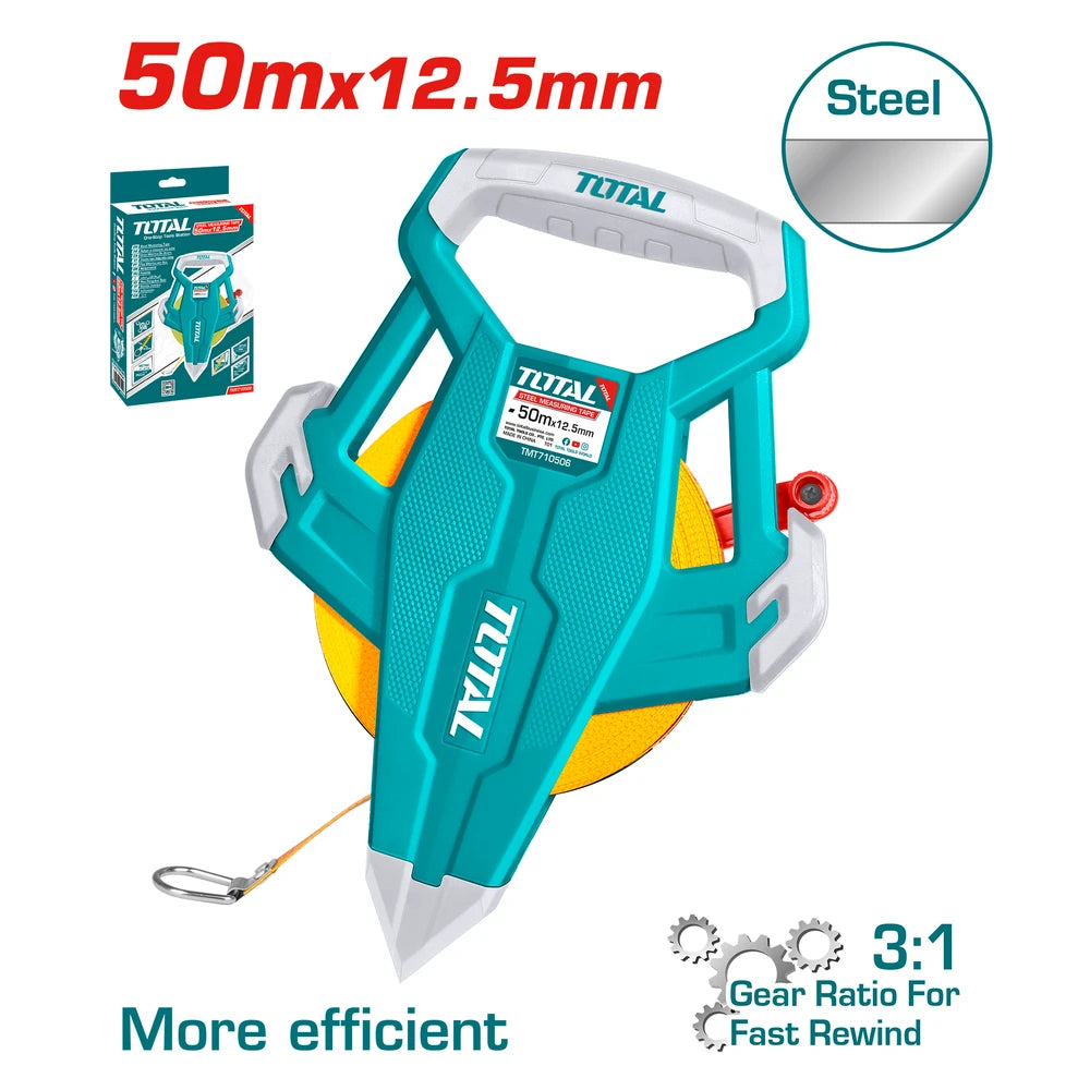 Steel Measuring Tape 50mx12.5mm - TOTAL
