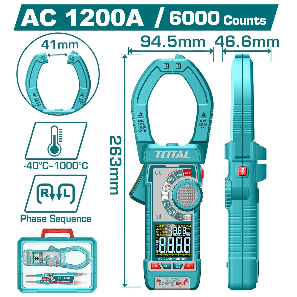Digital AC Clamp Meter - TOTAL