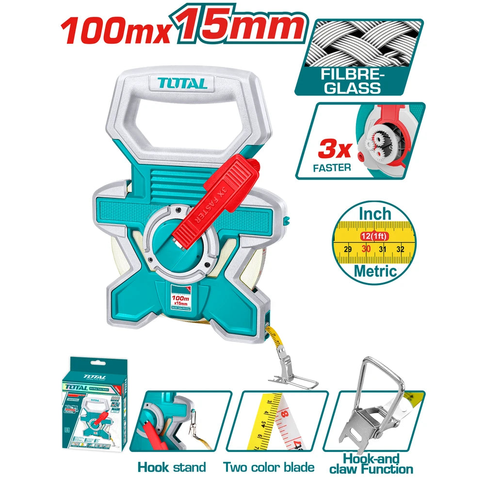 Fibreglass Measuring Tape - TOTAL