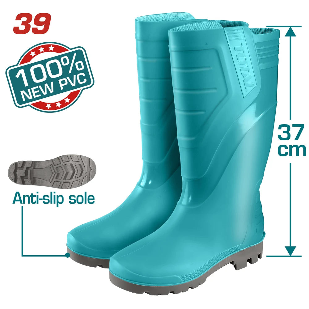 Rain Boots 39 100% Virgin PVC - TOTAL